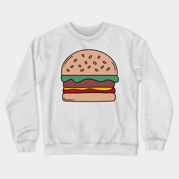 Burger Drawing Crewneck Sweatshirt by Slletterings